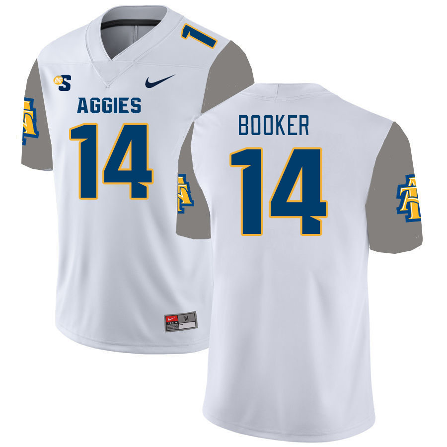 Men-Youth #14 Herbert Booker North Carolina A&T Aggies 2023 College Football Jerseys Stitched-White